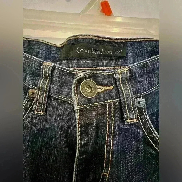 Calvin Klein Y2K Straight Leg Jeans Dark Wash Size 2 - Picture 5 of 13